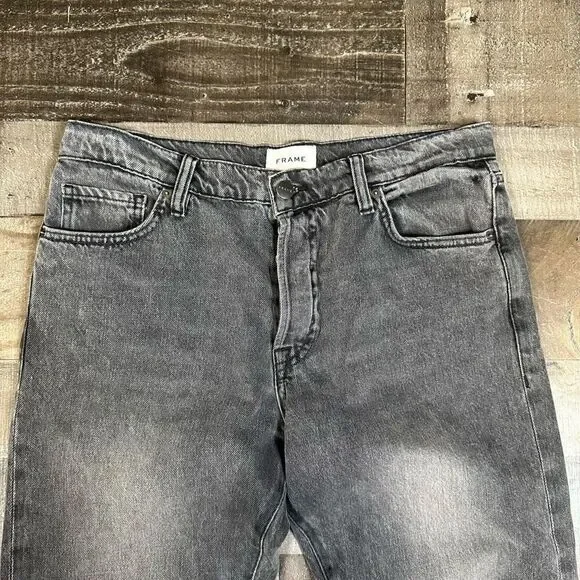 Frame Women’s Size 28 Le Slouch Pure Carpenter Jeans Black Dark Wash Low Rise - Picture 4 of 10